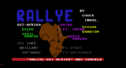 Rally africa Title Screen